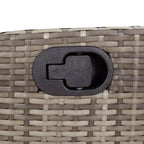 vidaXL Set da pranzo da giardino con cuscini da esterno in polyrattan grigio