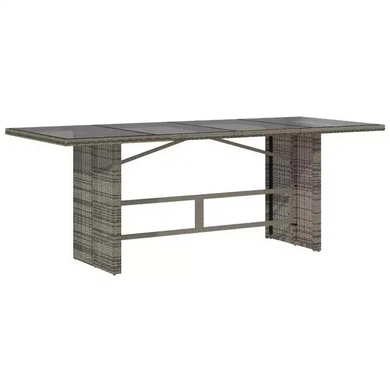 vidaXL Set da pranzo da giardino con cuscini da esterno in polyrattan grigio
