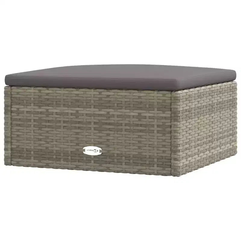 vidaXL - Set da Salotto da Giardino a 7 Pezzi - Divano Sezionale in Rattan Sintetico Grigio con Cuscini - Seduta Modulare da Esterno - Sedili Regolabili