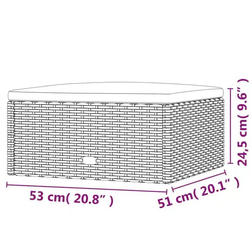 vidaXL - Set da Salotto da Giardino a 7 Pezzi - Divano Sezionale in Rattan Sintetico Grigio con Cuscini - Seduta Modulare da Esterno - Sedili Regolabili