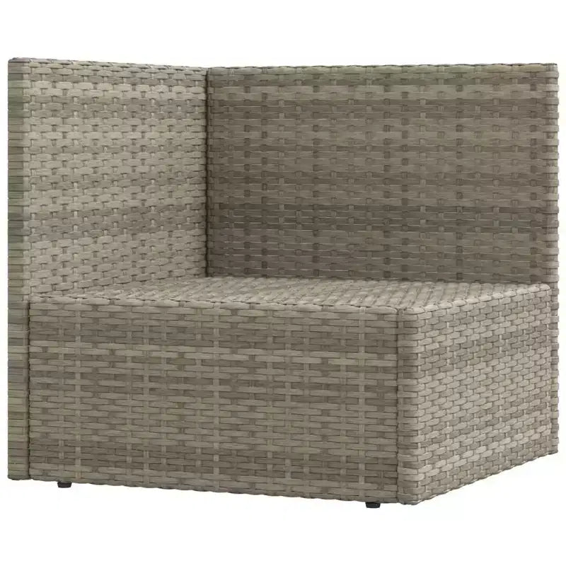 vidaXL - Set da Salotto da Giardino a 7 Pezzi - Divano Sezionale in Rattan Sintetico Grigio con Cuscini - Seduta Modulare da Esterno - Sedili Regolabili