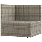 vidaXL - Set da Salotto da Giardino a 7 Pezzi - Divano Sezionale in Rattan Sintetico Grigio con Cuscini - Seduta Modulare da Esterno - Sedili Regolabili