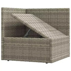vidaXL - Set da Salotto da Giardino a 7 Pezzi - Divano Sezionale in Rattan Sintetico Grigio con Cuscini - Seduta Modulare da Esterno - Sedili Regolabili