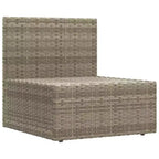 vidaXL - Set da Salotto da Giardino a 7 Pezzi - Divano Sezionale in Rattan Sintetico Grigio con Cuscini - Seduta Modulare da Esterno - Sedili Regolabili