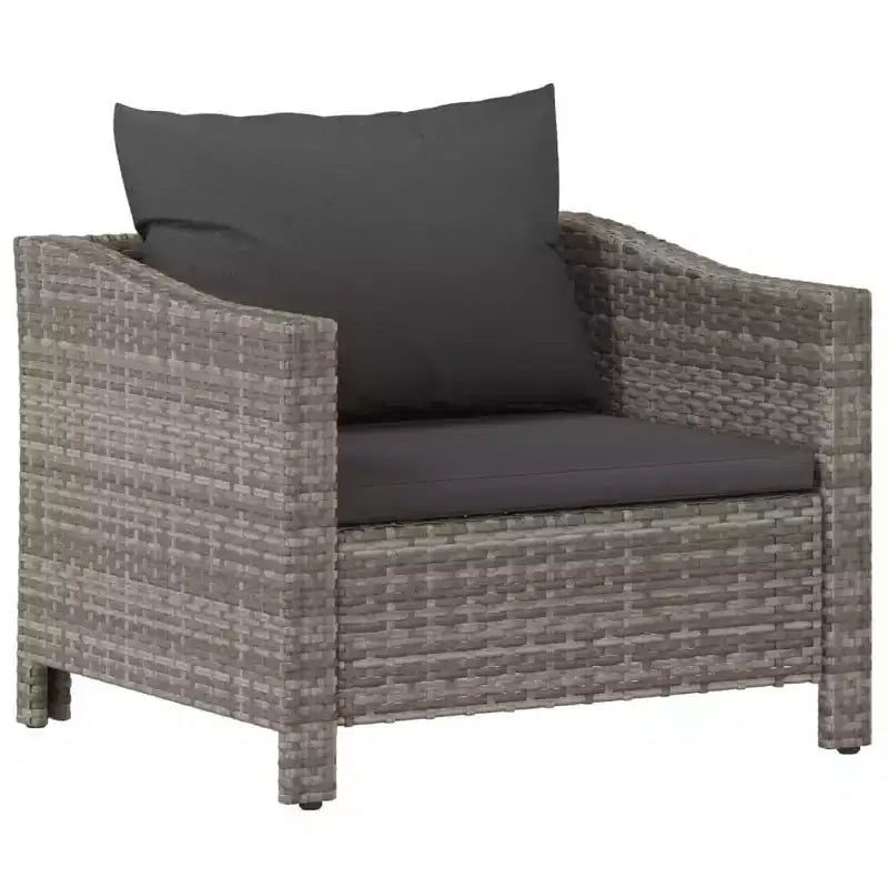 vidaXL Set Lounge da Giardino 6 pz con Cuscini Grigio in Polyrattan