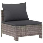 vidaXL Set Lounge da Giardino 6 pz con Cuscini Grigio in Polyrattan