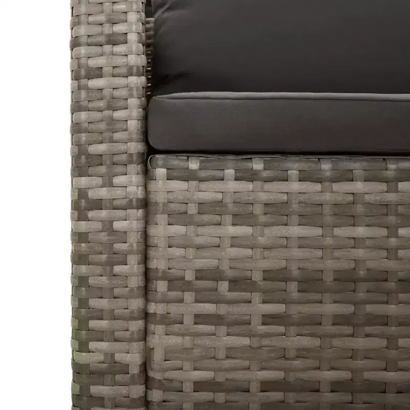 vidaXL Set Lounge da Giardino 6 pz con Cuscini Grigio in Polyrattan