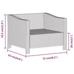 vidaXL Set Lounge da Giardino 6 pz con Cuscini Grigio in Polyrattan