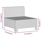 vidaXL Set Lounge da Giardino 6 pz con Cuscini Grigio in Polyrattan