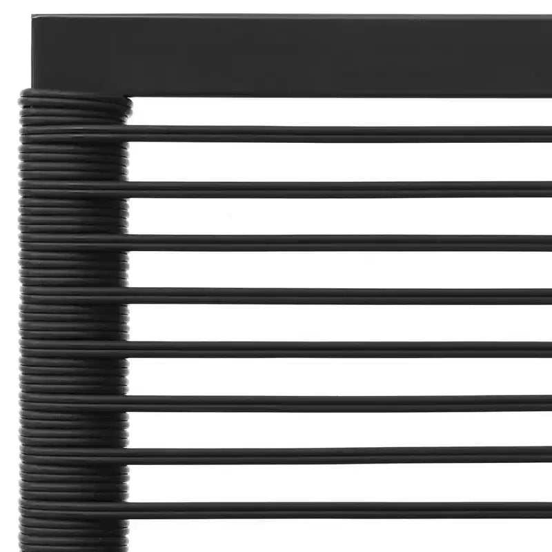 vidaXL Set Divani da Giardino 6 pz in Polyrattan Nero e Grigio