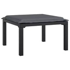 vidaXL Ensemble de salon de jardin Canapé pour pelouse de jardin en polyrotin noir et gris
