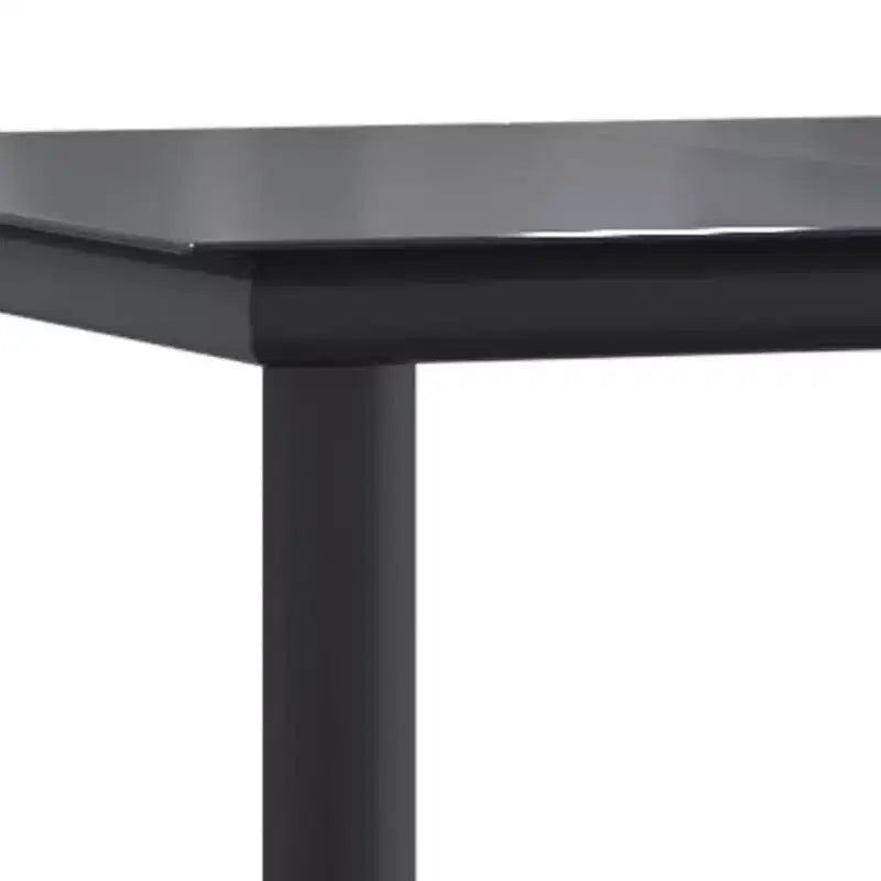 vidaXL Salon de jardin noir en résine tressée et acier empilable - Table 63 longueurs 6