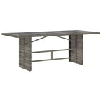 vidaXL Salon de jardin 7 pcs en résine tressée gris avec coussins bleu marine - Chaises inclinables réglables et plateau de table en verre trempé pour jardin/extérieur/balcon