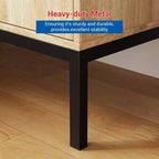 Credenza da 80 cm, armadietto in rattan con ripiani regolabili, credenza da cucina per soggiorno, sala da pranzo, ingresso