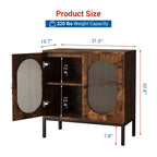 Credenza da 80 cm, armadietto in rattan con ripiani regolabili, credenza da cucina per soggiorno, sala da pranzo, ingresso