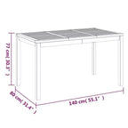 vidaXL Set da pranzo da giardino in teak in legno duro levigato fine, medio