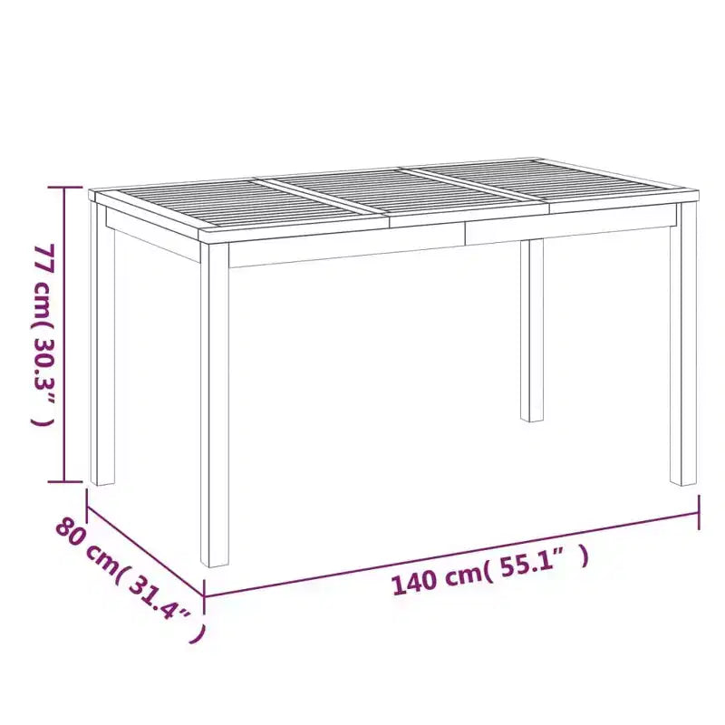 vidaXL Set da pranzo da giardino in teak in legno duro levigato fine, medio
