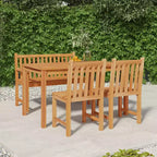 vidaXL Set da pranzo da giardino in teak in legno duro levigato fine, medio