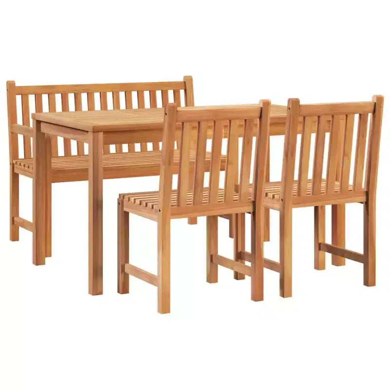 vidaXL Set da pranzo da giardino in teak in legno duro levigato fine, medio