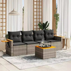 vidaXL Set di Divani da Giardino Grigio