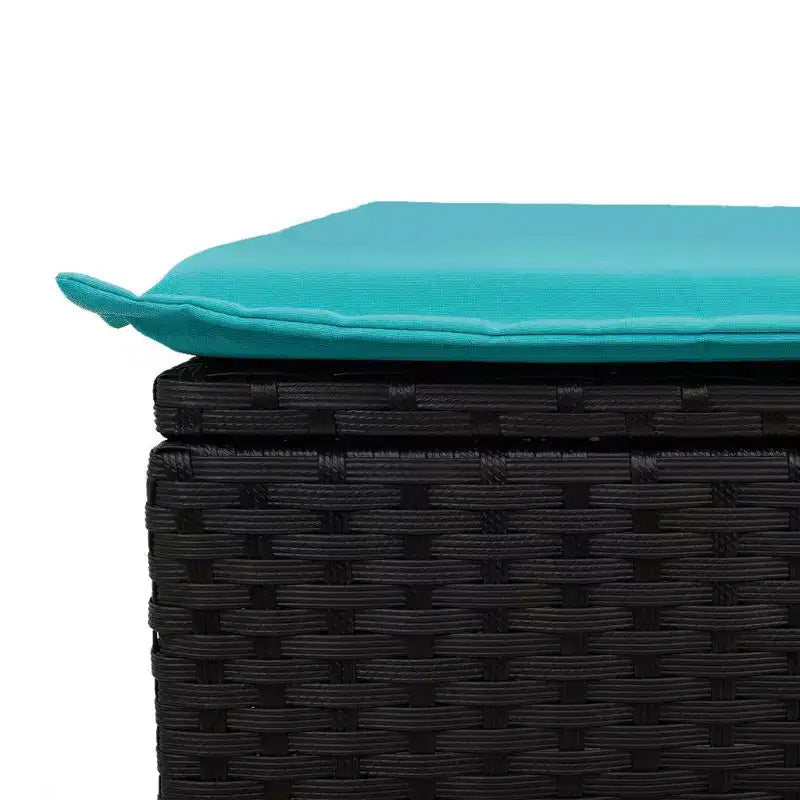 vidaXL Set Divani da Giardino 6 pz con Cuscini Nero in Polyrattan