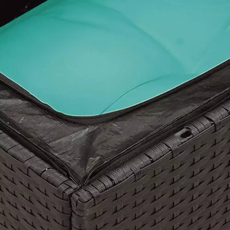 vidaXL Set Divani da Giardino 6 pz con Cuscini Nero in Polyrattan