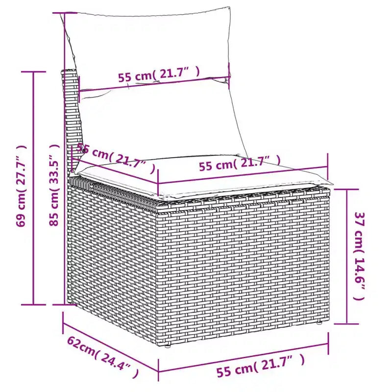 vidaXL Set Divani da Giardino Grigio, Grigio Scuro