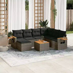 vidaXL Set Divani da Giardino Grigio, Grigio Scuro