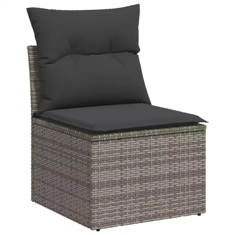 vidaXL Set Divani da Giardino Grigio, Grigio Scuro
