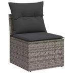 vidaXL Set Divani da Giardino Grigio, Grigio Scuro