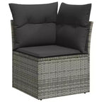 vidaXL Set Divani da Giardino Grigio, Grigio Scuro