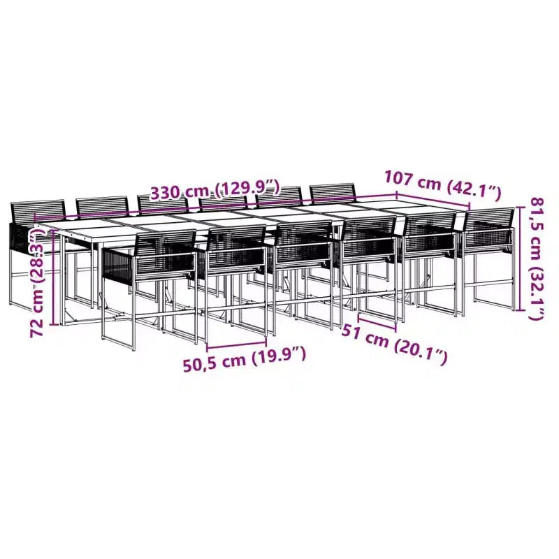 vidaXL Set da pranzo da patio con cuscini Tavolo e sedia da esterno in polyrattan nero