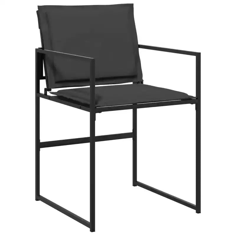 vidaXL Set da pranzo da esterno 11 pz con cuscini, in textilene, nero