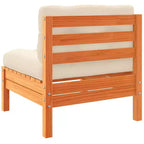 vidaXL Set divani da giardino Marrone cera, Crema