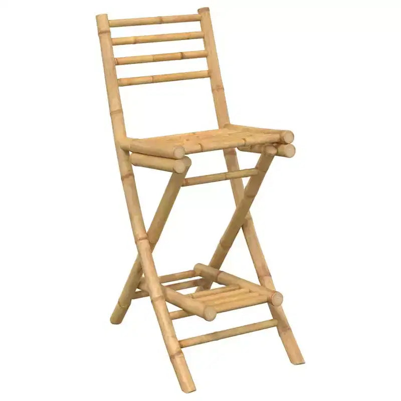 vidaXL Set da bar da esterno bambù naturale dimensioni medie pieghevole