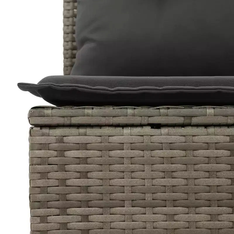 vidaXL Set di Divani da Giardino in Rattan PE Grigio, Materiali Resistenti ai Raggi UV