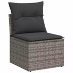 vidaXL Set di Divani da Giardino in Rattan PE Grigio, Materiali Resistenti ai Raggi UV