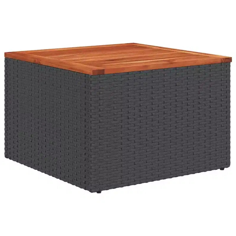vidaXL Salon de jardin 5 pièces avec coussins résine tressée noir