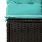 vidaXL Salon de jardin 5 pièces avec coussins résine tressée noir