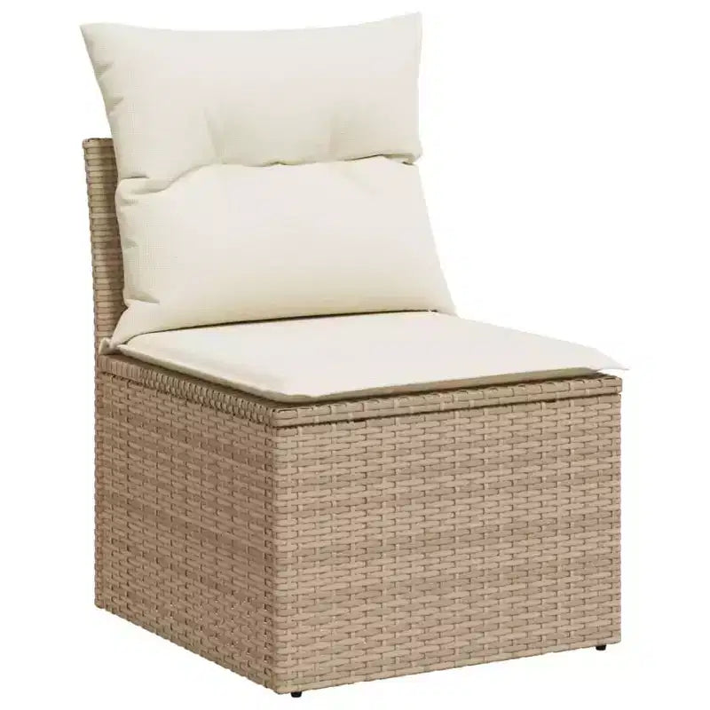 vidaXL Set Divani da Giardino Beige, Bianco Crema