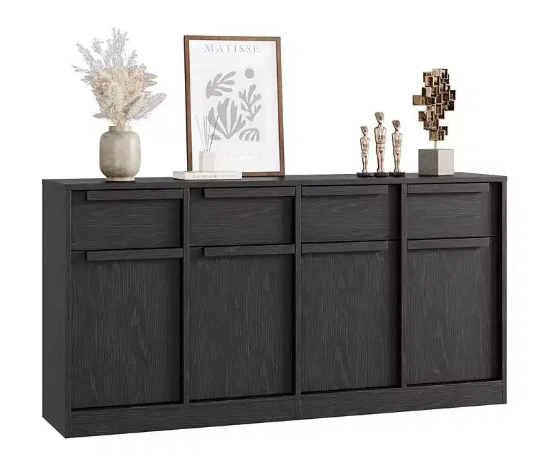 Buffet de cuisine CuisinSmart avec tiroirs, grand meuble de café avec rangement, buffet en bois moderne pour la cuisine et la salle à manger