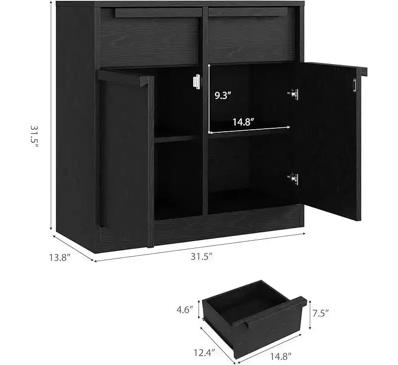 Buffet de cuisine CuisinSmart avec tiroirs, grand meuble de café avec rangement, buffet en bois moderne pour la cuisine et la salle à manger
