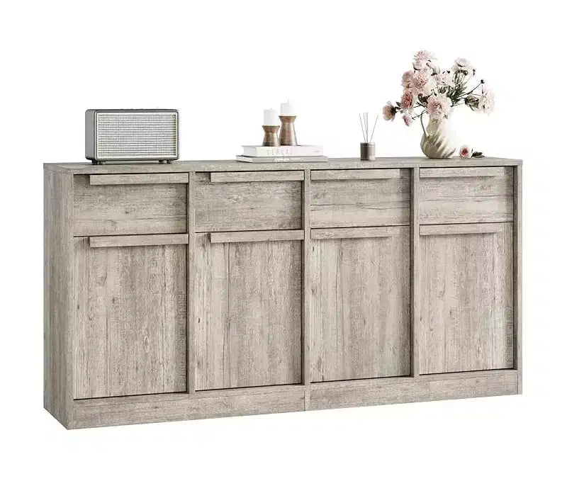 Buffet de cuisine CuisinSmart avec tiroirs, grand meuble de café avec rangement, buffet en bois moderne pour la cuisine et la salle à manger