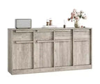 Buffet de cuisine CuisinSmart avec tiroirs, grand meuble de café avec rangement, buffet en bois moderne pour la cuisine et la salle à manger