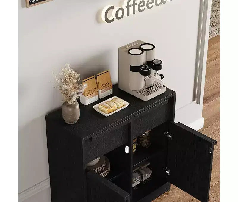 Buffet de cuisine CuisinSmart avec tiroirs, grand meuble de café avec rangement, buffet en bois moderne pour la cuisine et la salle à manger