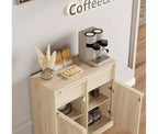 Buffet de cuisine CuisinSmart avec tiroirs, grand meuble de café avec rangement, buffet en bois moderne pour la cuisine et la salle à manger