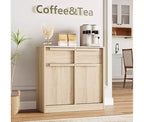 Buffet de cuisine CuisinSmart avec tiroirs, grand meuble de café avec rangement, buffet en bois moderne pour la cuisine et la salle à manger
