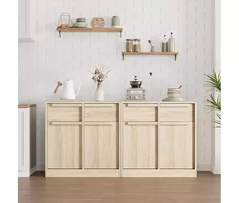 Buffet de cuisine CuisinSmart avec tiroirs, grand meuble de café avec rangement, buffet en bois moderne pour la cuisine et la salle à manger
