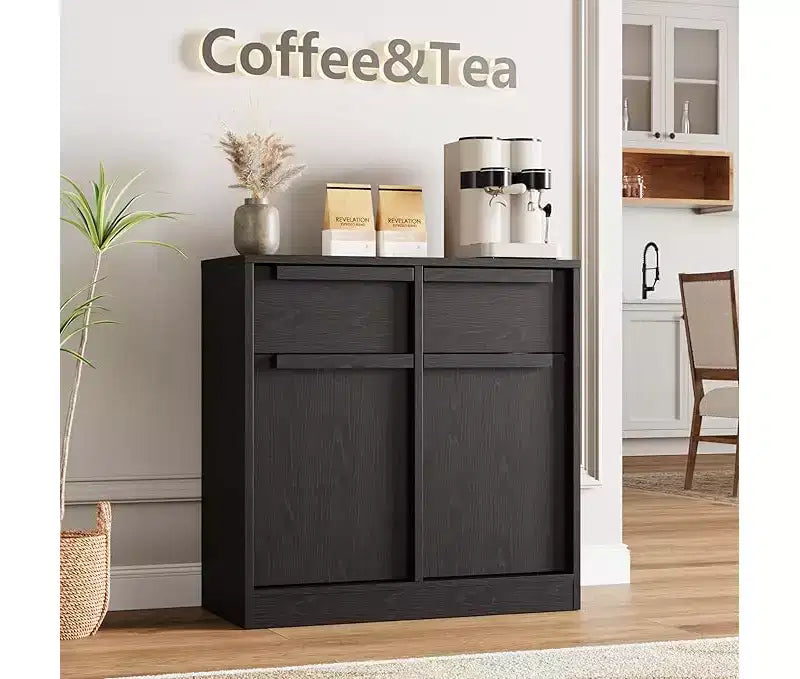 Buffet de cuisine CuisinSmart avec tiroirs, grand meuble de café avec rangement, buffet en bois moderne pour la cuisine et la salle à manger