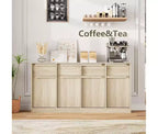 Buffet de cuisine CuisinSmart avec tiroirs, grand meuble de café avec rangement, buffet en bois moderne pour la cuisine et la salle à manger